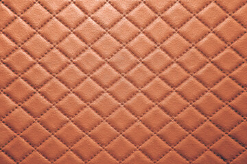  brown Leather texture with seam background