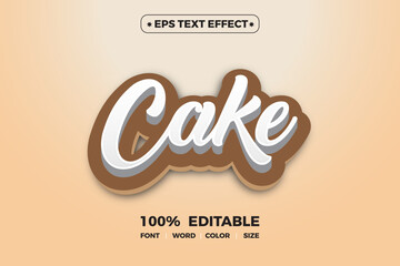 Cake Editable Text Effect