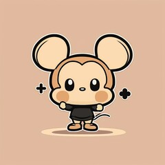 Obraz premium Cute animals. Generative IA