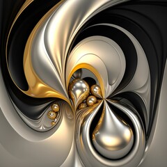 abstract background with gold - by ai generative