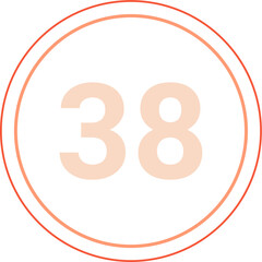 Number 38 Circle