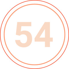 Number 54 Circle