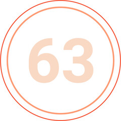 Number 63 Circle