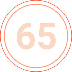 Number 65 Circle