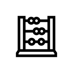 abacus line icon