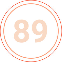 Number 89 Circle