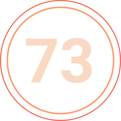 Number 73 Circle