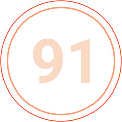 Number 91 Circle