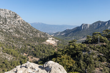 Fantastic view opens from the cliffs to the mountains