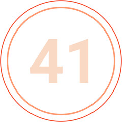 Number 41 Circle