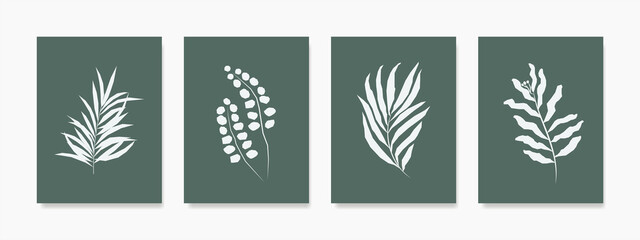 Set minimal botanical wall art. Hand draws organic shape designs on natural color. Wall decor for framed prints, canvas artwork, canvas prints, posters, home decor, covers, and wallpaper.