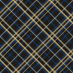 Tartan seamless pattern, blue, yellow, black can be used in decorative designs. fashion clothes Bedding sets, curtains, tablecloths, notebooks