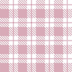 Tartan seamless pattern, pink and white can be used in decorative designs. fashion clothes Bedding sets, curtains, tablecloths, notebooks