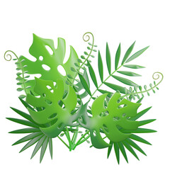 3d tropical leaves
