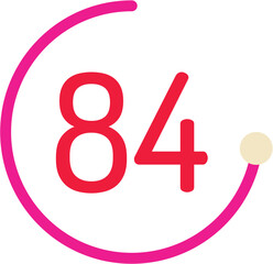 Number 84 Circle