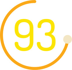 Number 93 Circle