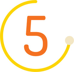 Obraz premium Number 5 Circle