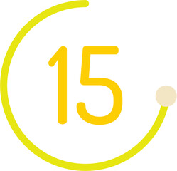 Number 15 Circle