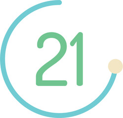 Number 21 Circle