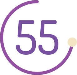Number 55 Circle