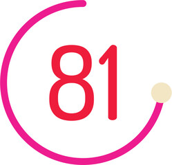 Number 81 Circle