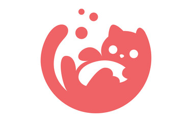 Kitten Grooming Pet Shop Logo Design