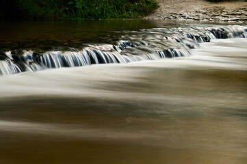 Rock thresholds on the Tanew River flowing through Roztocze