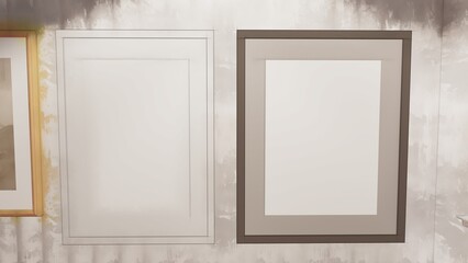 Blank display on background with minimal style and spot light. Blank stand for showing product. 3D rendering.