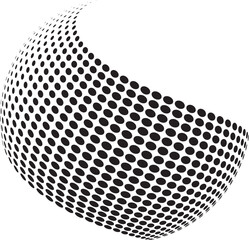 Halftone Illustration geometric shapes. Retro elements for web, vintage, advertisement, commercial banner, poster, leaflet, billboard, sale. Collection trendy halftone vector geometric shapes.