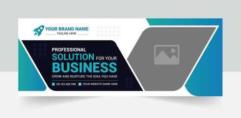 Creative corporate business marketing social media facebook cover banner post template