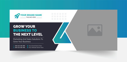 Creative corporate business marketing social media facebook cover banner post template