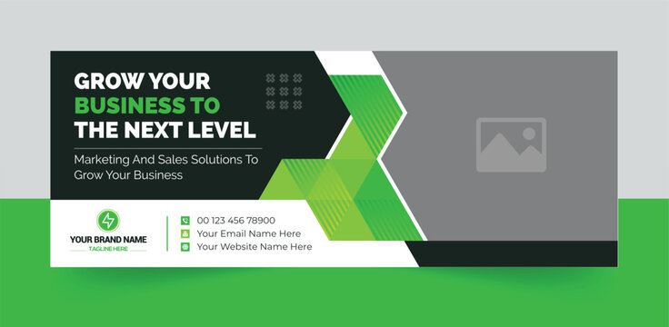 Creative corporate business marketing social media facebook cover banner post template