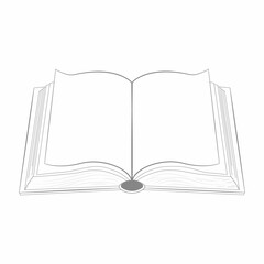 Open book. The concept of learning, research, reading, etc. Book Day. Transparent background