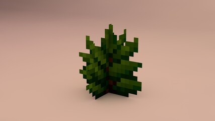 Obraz premium big flower pixel 3d art