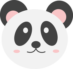 panda face, cartoon animal