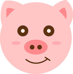pig face, cartoon animal