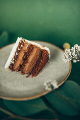 chocolate cake on a plate