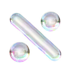 3d bubbles symbol %