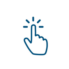 Hand Cursor icons click and Cursor icons click. Isolated on White background.