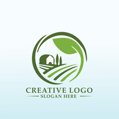 Organic farm for vegetables and greens logo