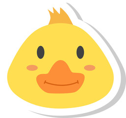 duck face sticker, animal icons.
