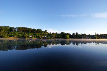 Seine river bank along  Saint-Fargeau-Ponthierry village