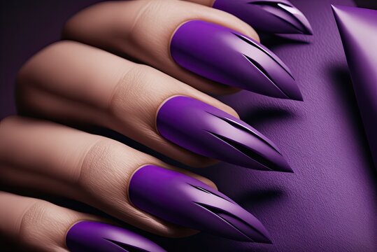 Amazon.com: Dark Purple Press on Nails Square Fake Nails with Nail Glue  Full Cover Stick on Nails Acrylic Short False Nails with Glossy Designs Acrylic  Artificial Short Nails for Women Nail Decoration :