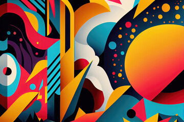 Abstract modern colorful background wallpaper design (Generative AI)