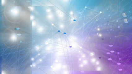 Abstract node network background image.