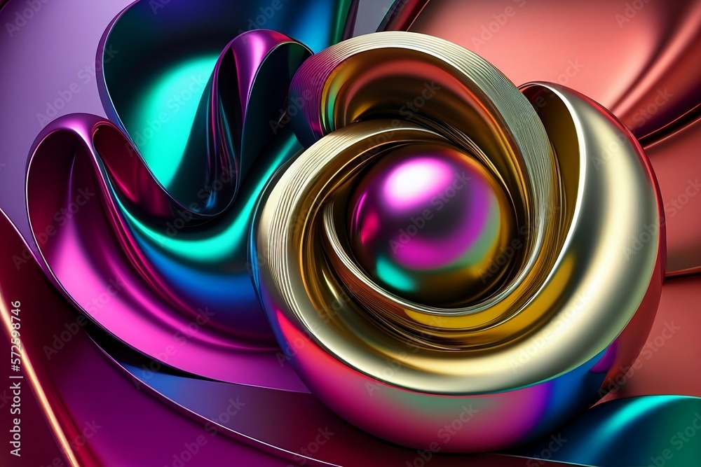 Wall mural colorful abstract background made with generative ai