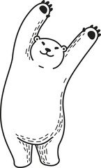 bear icon polar teddy cartoon character illustration doodle