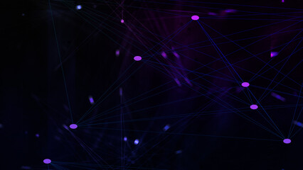 Fototapeta premium Abstract node network background image.