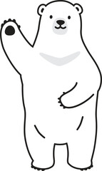 bear polar icon cartoon character teddy illustration hello