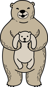 bear polar icon baby hug cartoon